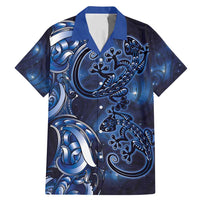 New Zealand Gecko Maori Art Tattoo Family Matching Mermaid Dress and Hawaiian Shirt Matariki Mode