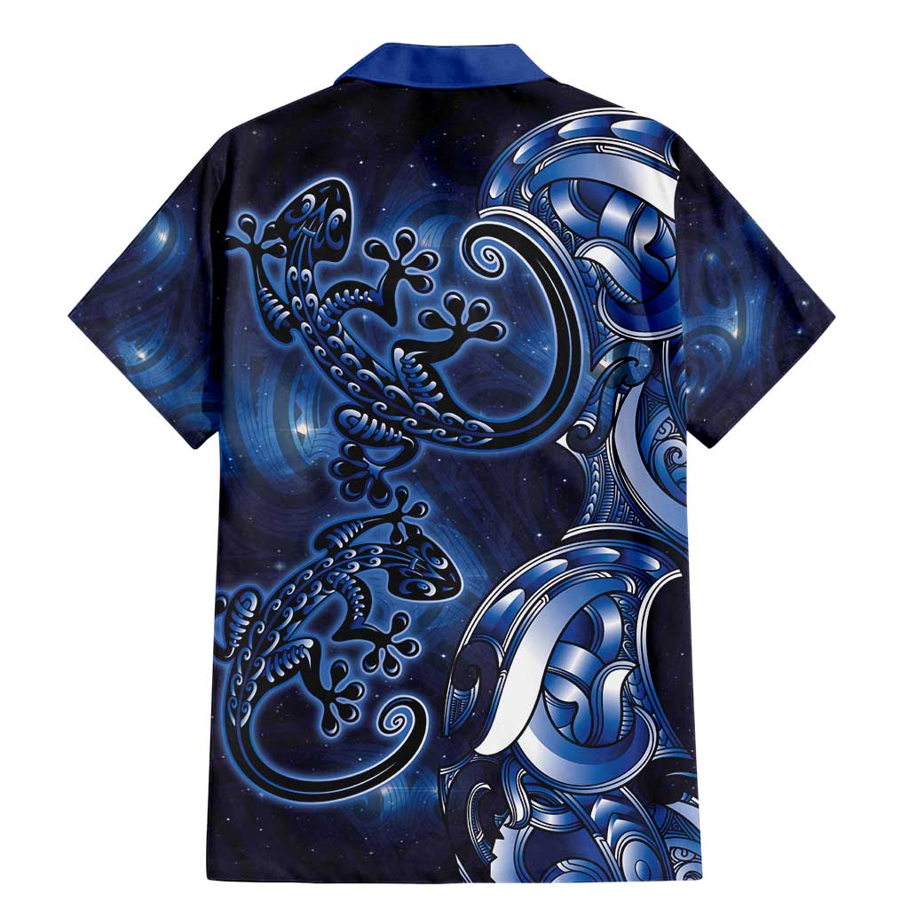 New Zealand Gecko Maori Art Tattoo Family Matching Mermaid Dress and Hawaiian Shirt Matariki Mode