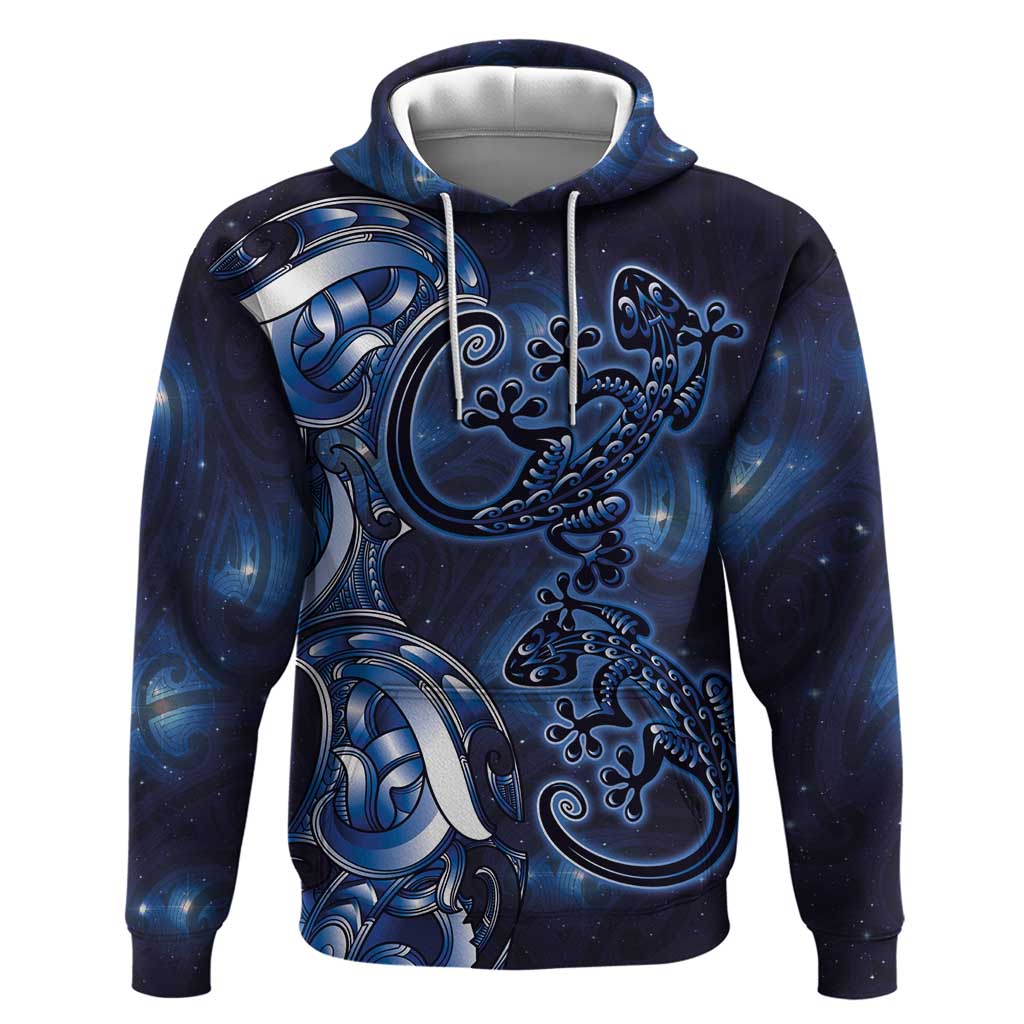 New Zealand Gecko Maori Art Tattoo Hoodie Matariki Mode