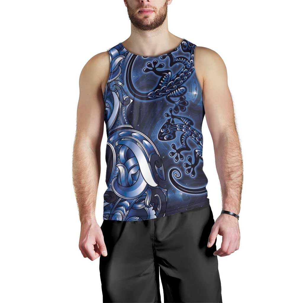 New Zealand Gecko Maori Art Tattoo Men Tank Top Matariki Mode