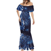 New Zealand Gecko Maori Art Tattoo Mermaid Dress Matariki Mode