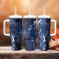 New Zealand Gecko Maori Art Tattoo Tumbler With Handle Matariki Mode