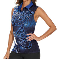 New Zealand Gecko Maori Art Tattoo Women Sleeveless Polo Shirt Matariki Mode