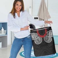 Samoan Traditional Art Tattoos Laundry Basket Tatau Tribal Motifs with Ula Fala Black - Polynesian Pride