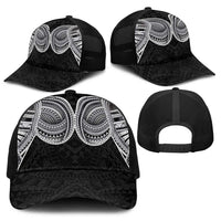 Samoan Traditional Art Tattoos Baseball Net Cap Tatau Tribal Motifs with Ula Fala Black - Polynesian Pride