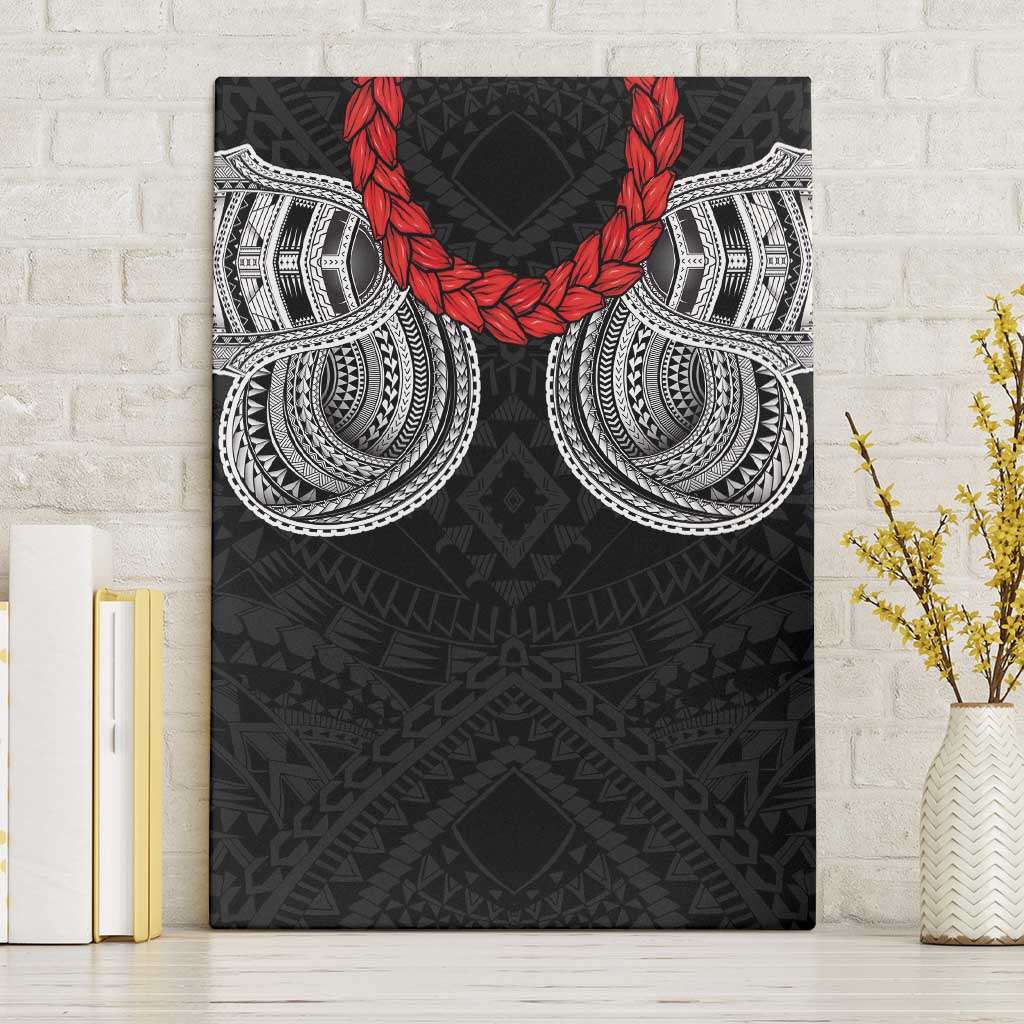 Samoan Traditional Art Tattoos Canvas Wall Art Tatau Tribal Motifs with Ula Fala Black - Polynesian Pride