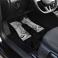 Samoan Traditional Art Tattoos Car Mats Tatau Tribal Motifs with Ula Fala Black - Polynesian Pride