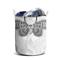 Samoan Traditional Art Tattoos Laundry Basket Tatau Tribal Motifs with Ula Nifo White - Polynesian Pride