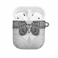 Samoan Traditional Art Tattoos AirPods Case Tatau Tribal Motifs with Ula Nifo White - Polynesian Pride