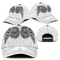 Samoan Traditional Art Tattoos Classic Cap Tatau Tribal Motifs with Ula Nifo White - Polynesian Pride