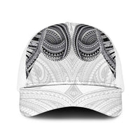 Samoan Traditional Art Tattoos Mesh Trucker Cap Tatau Tribal Motifs with Ula Nifo White - Polynesian Pride
