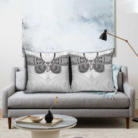 Samoan Traditional Art Tattoos Pillow Cover Tatau Tribal Motifs with Ula Nifo White - Polynesian Pride
