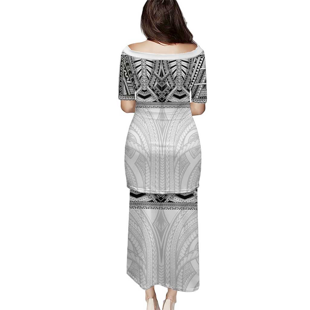 Samoan Traditional Art Tattoos Puletasi Tatau Tribal Motifs with Ula Nifo White - Polynesian Pride