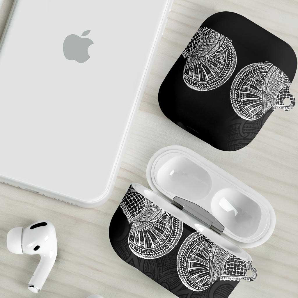 Samoan Traditional Art Tattoos AirPods Case Tatau Roman Reigns Black Color - Polynesian Pride