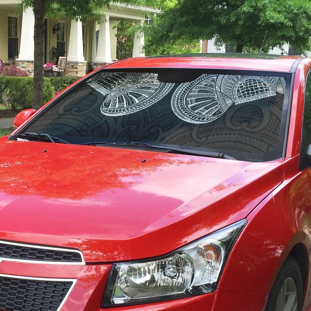 Samoan Traditional Art Tattoos Auto Sun Shade Tatau Roman Reigns Black Color - Polynesian Pride