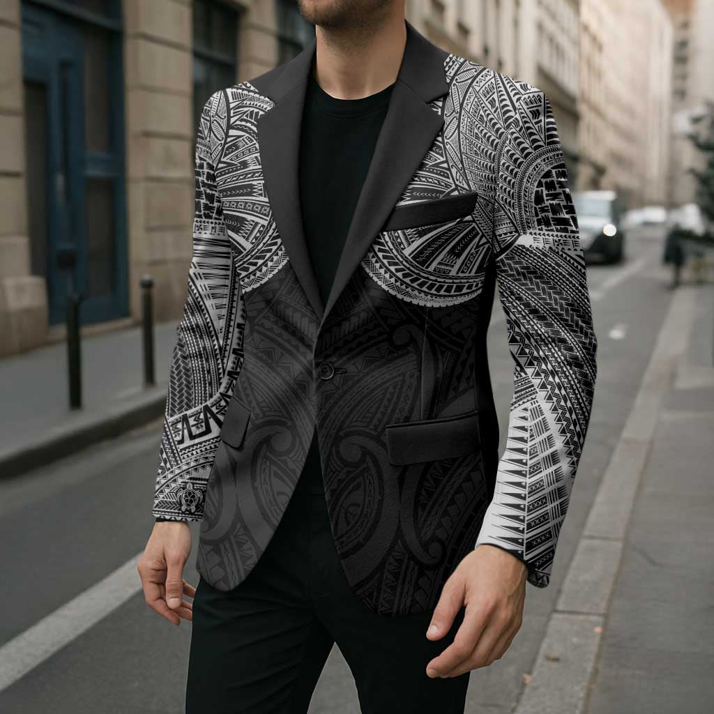 Samoan Traditional Art Tattoos Blazer Tatau Roman Reigns Black Color - Polynesian Pride