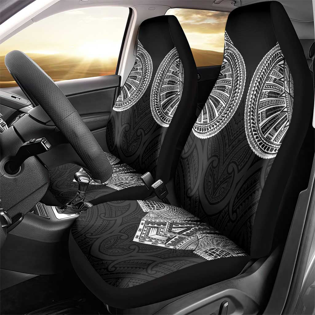 Samoan Traditional Art Tattoos Car Seat Cover Tatau Roman Reigns Black Color - Polynesian Pride