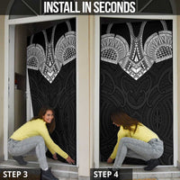 Samoan Traditional Art Tattoos Door Cover Tatau Roman Reigns Black Color - Polynesian Pride