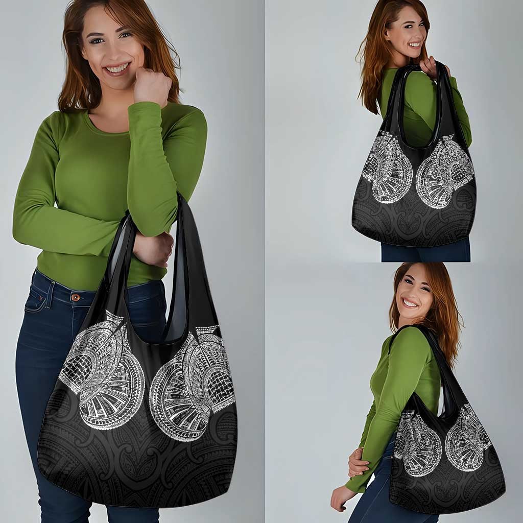 Samoan Traditional Art Tattoos Grocery Bag Tatau Roman Reigns Black Color - Polynesian Pride