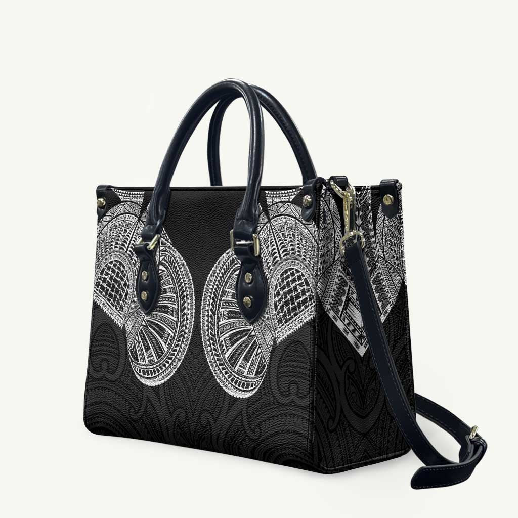 Samoan Traditional Art Tattoos Leather Bag Tatau Roman Reigns Black Color - Polynesian Pride