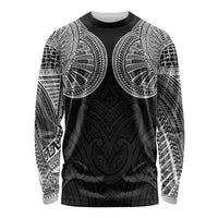 Samoan Traditional Art Tattoos Long Sleeve Shirt Tatau Roman Reigns Black Color - Polynesian Pride