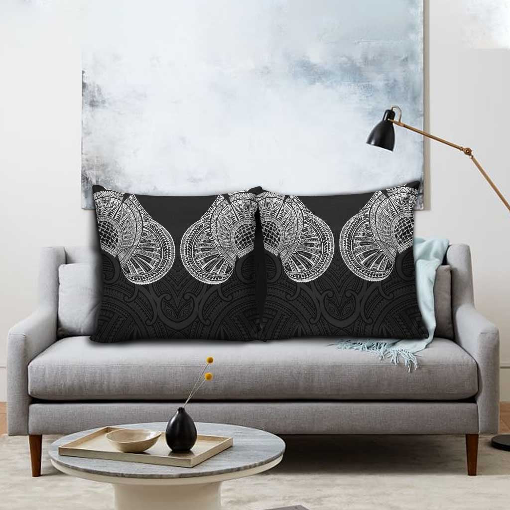 Samoan Traditional Art Tattoos Pillow Cover Tatau Roman Reigns Black Color - Polynesian Pride