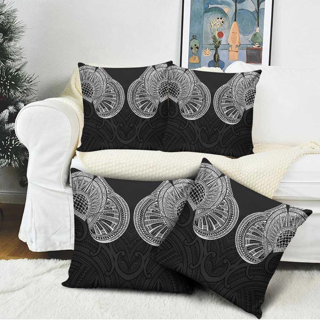 Samoan Traditional Art Tattoos Pillow Cover Tatau Roman Reigns Black Color - Polynesian Pride
