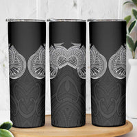 Samoan Traditional Art Tattoos Skinny Tumbler Tatau Roman Reigns Black Color - Polynesian Pride