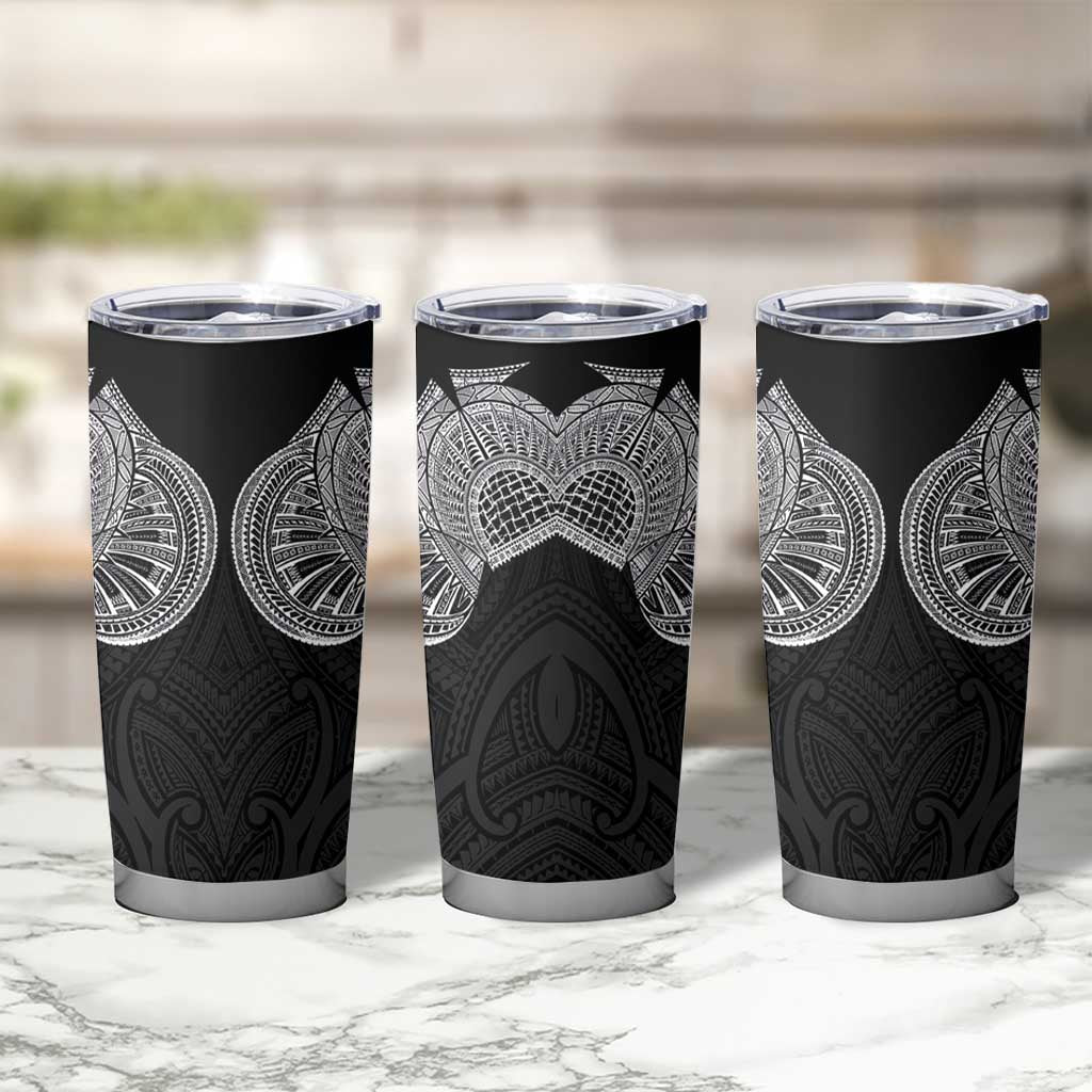 Samoan Traditional Art Tattoos Tumbler Cup Tatau Roman Reigns Black Color - Polynesian Pride