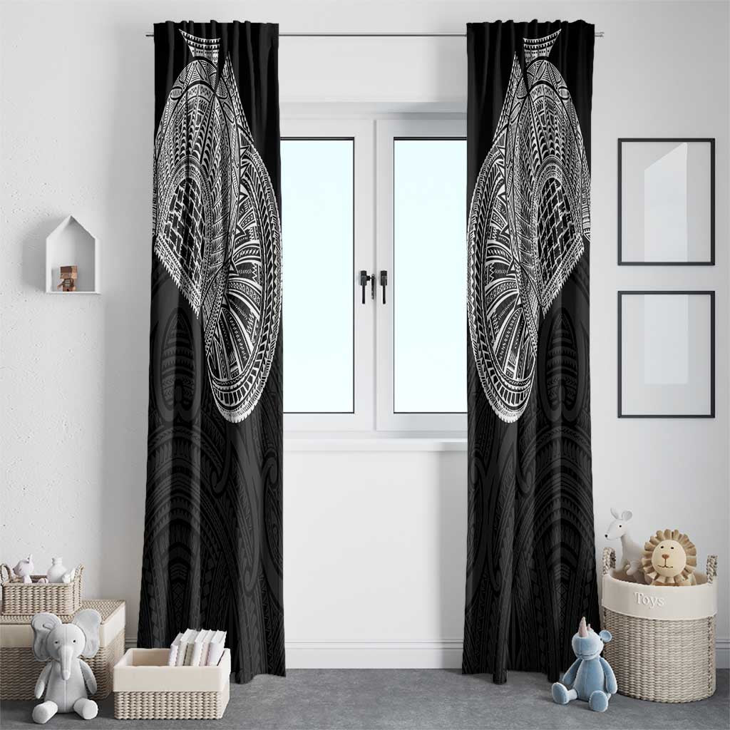 Samoan Traditional Art Tattoos Window Curtain Tatau Roman Reigns Black Color - Polynesian Pride