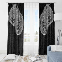 Samoan Traditional Art Tattoos Window Curtain Tatau Roman Reigns Black Color - Polynesian Pride