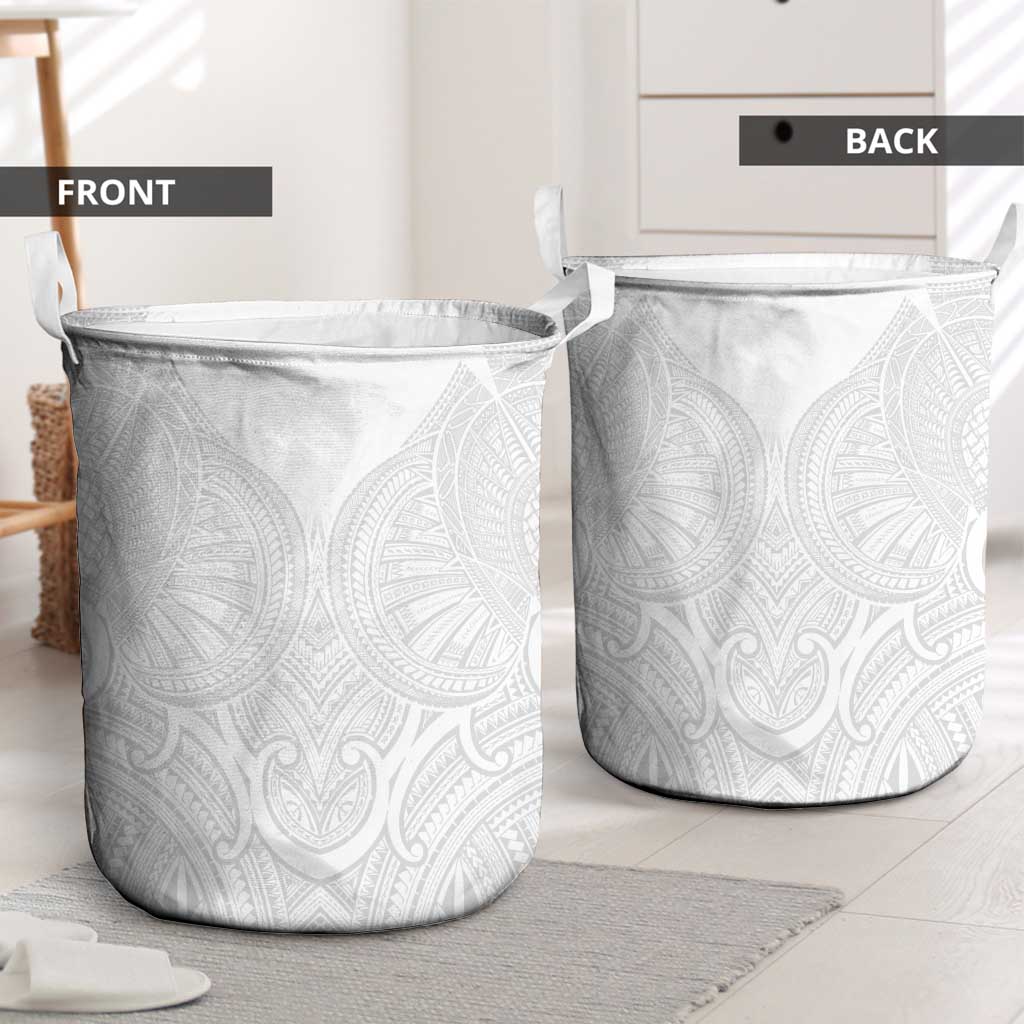 Samoan Traditional Art Tattoos Laundry Basket Tatau Roman Reigns White Color - Polynesian Pride