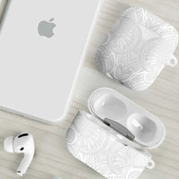 Samoan Traditional Art Tattoos AirPods Case Tatau Roman Reigns White Color - Polynesian Pride