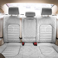 Samoan Traditional Art Tattoos Back Car Seat Cover Tatau Roman Reigns White Color - Polynesian Pride