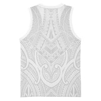 Samoan Traditional Art Tattoos Basketball Jersey Tatau Roman Reigns White Color - Polynesian Pride
