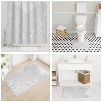 Samoan Traditional Art Tattoos Bathroom Set Tatau Roman Reigns White Color - Polynesian Pride