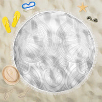 Samoan Traditional Art Tattoos Beach Blanket Tatau Roman Reigns White Color - Polynesian Pride