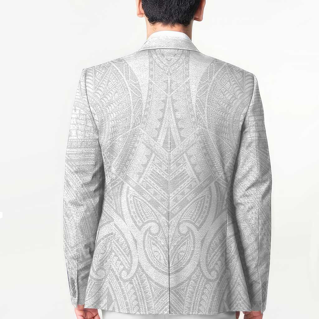 Samoan Traditional Art Tattoos Blazer Tatau Roman Reigns White Color - Polynesian Pride