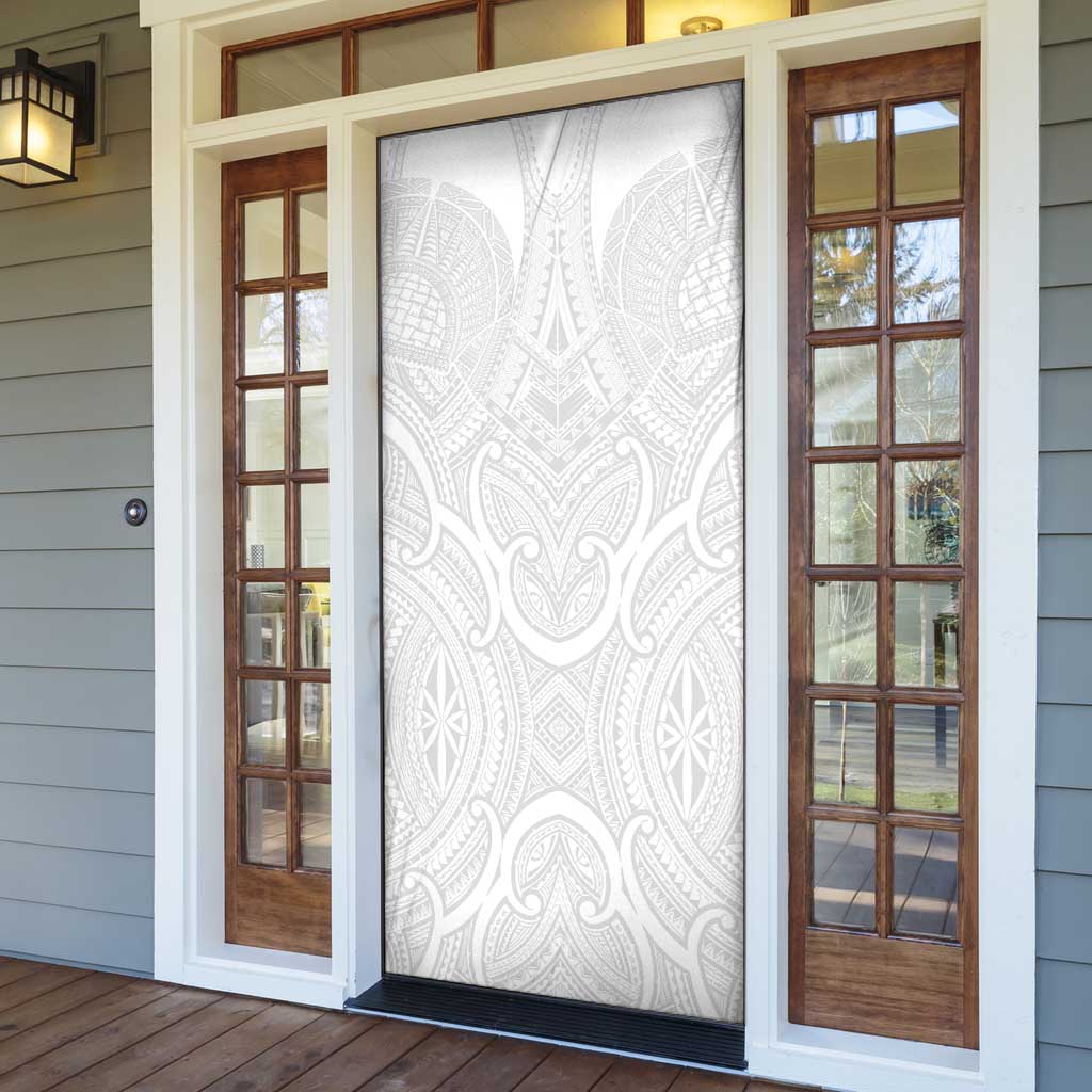 Samoan Traditional Art Tattoos Door Cover Tatau Roman Reigns White Color - Polynesian Pride
