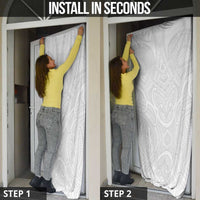 Samoan Traditional Art Tattoos Door Cover Tatau Roman Reigns White Color - Polynesian Pride