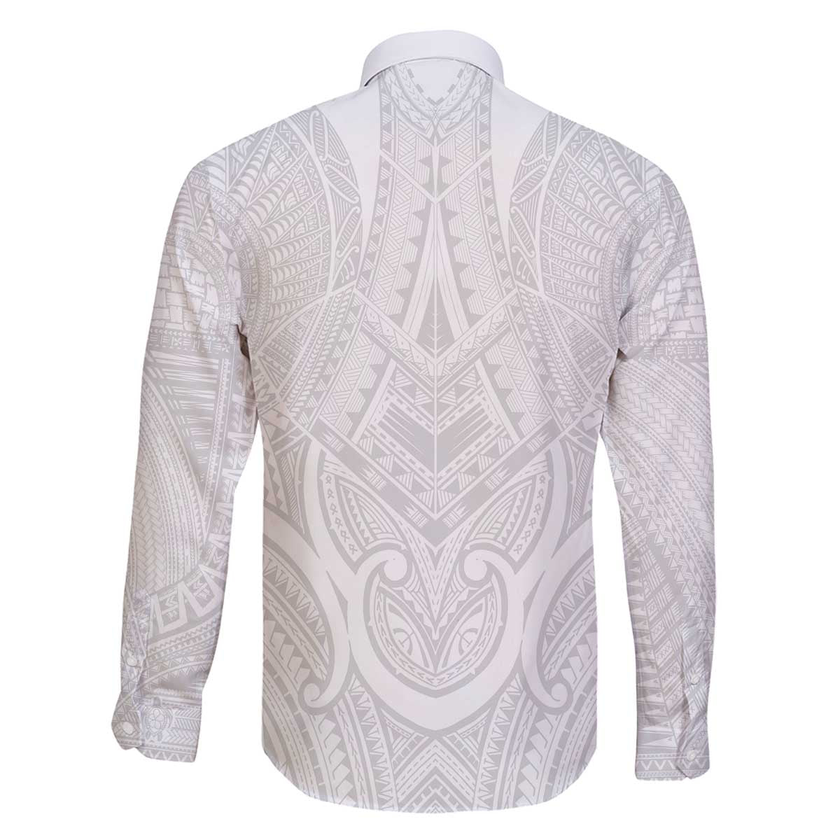 Samoan Traditional Art Tattoos Family Matching Off The Shoulder Long Sleeve Dress and Hawaiian Shirt Tatau Roman Reigns White Color - Polynesian Pride