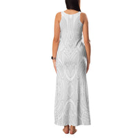 Samoan Traditional Art Tattoos Family Matching Tank Maxi Dress and Hawaiian Shirt Tatau Roman Reigns White Color - Polynesian Pride