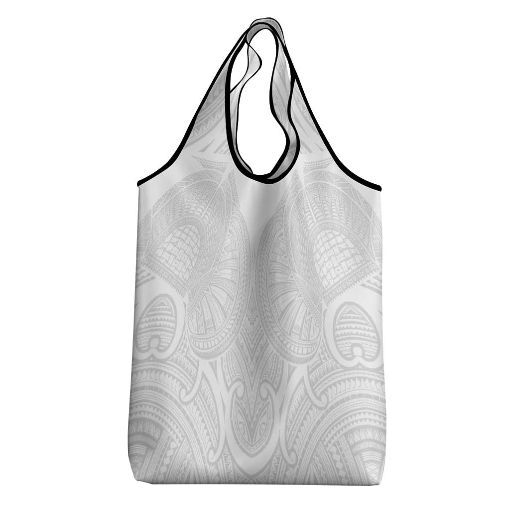 Samoan Traditional Art Tattoos Grocery Bag Tatau Roman Reigns White Color - Polynesian Pride
