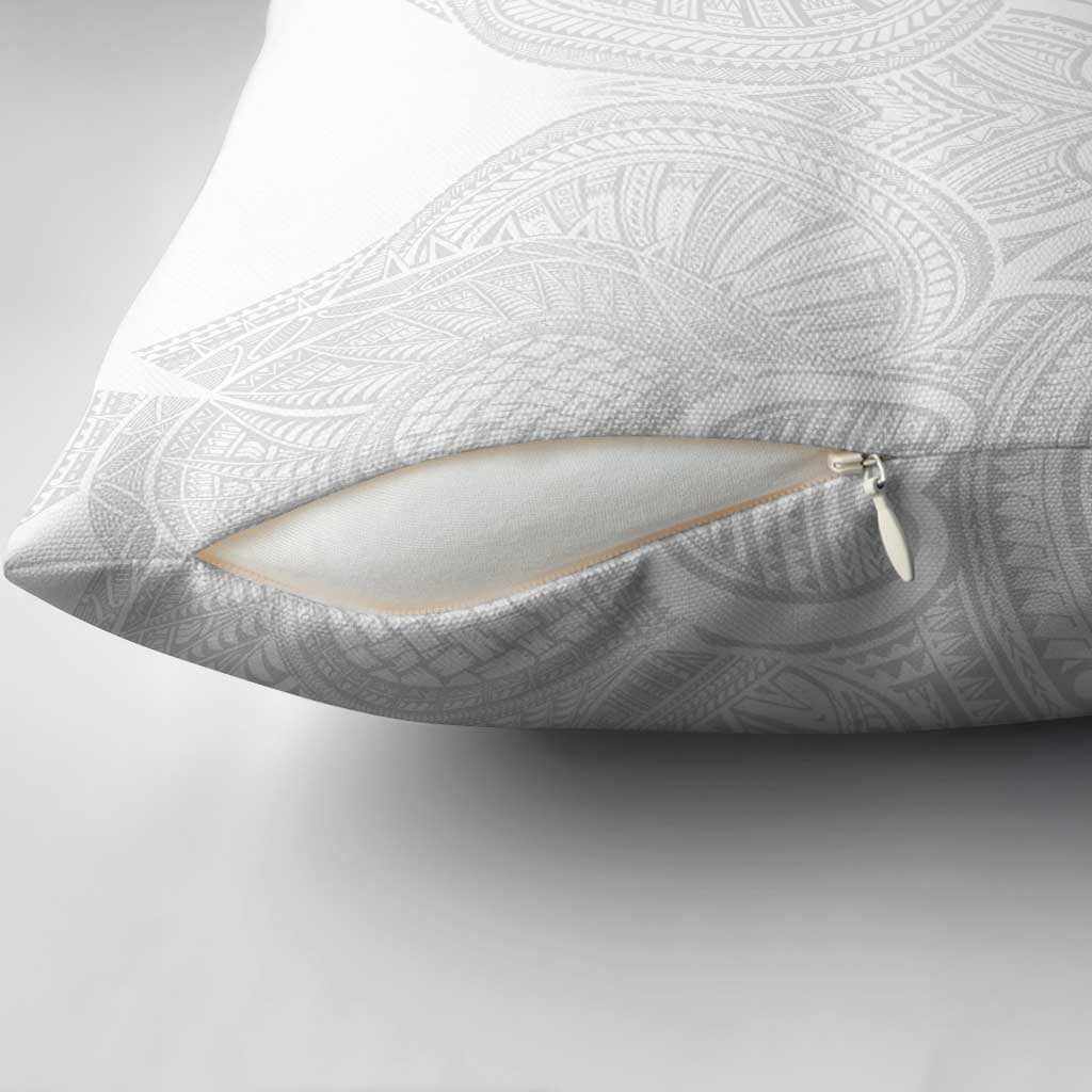 Samoan Traditional Art Tattoos Pillow Cover Tatau Roman Reigns White Color - Polynesian Pride