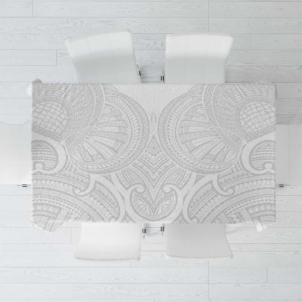 Samoan Traditional Art Tattoos Tablecloth Tatau Roman Reigns White Color - Polynesian Pride