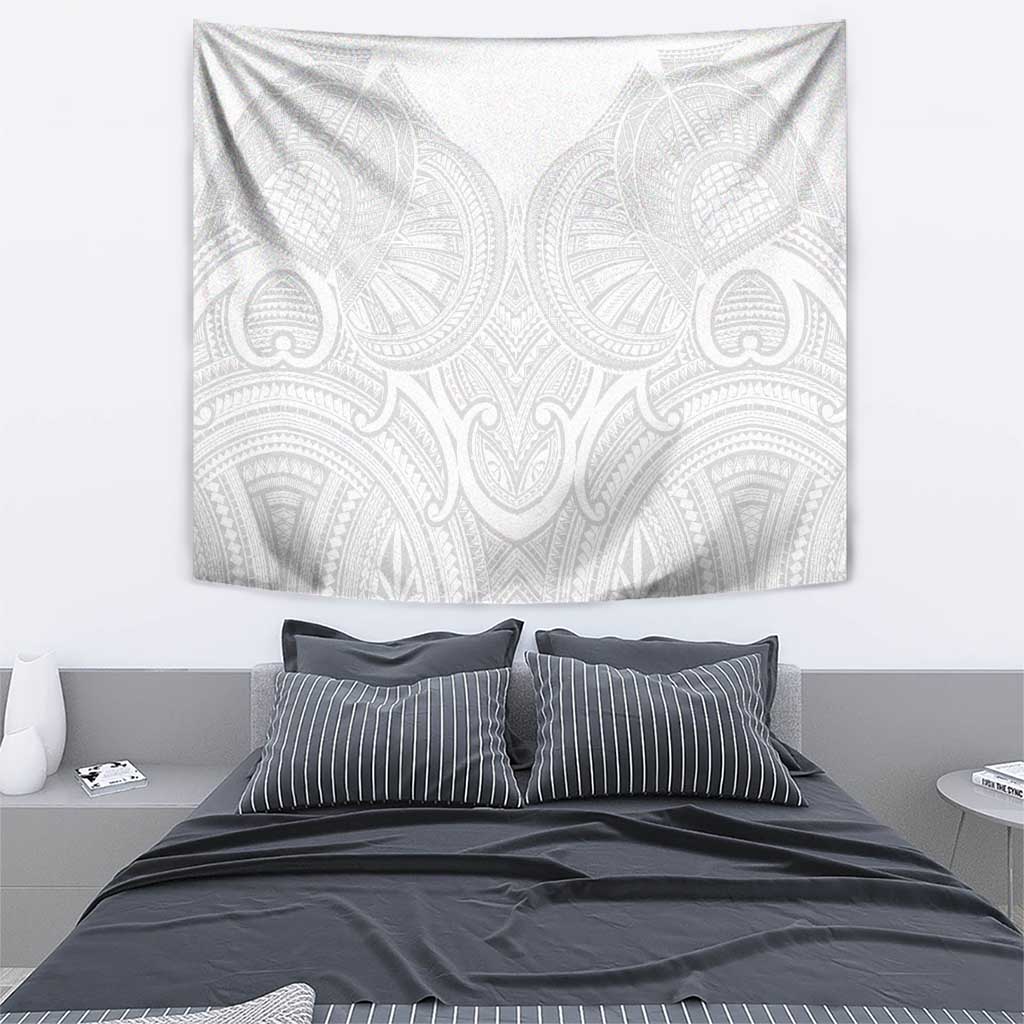 Samoan Traditional Art Tattoos Tapestry Tatau Roman Reigns White Color - Polynesian Pride