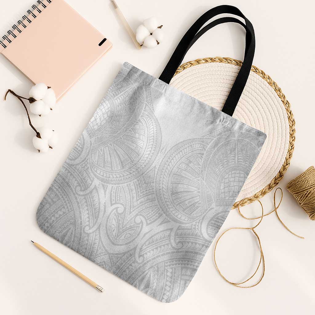 Samoan Traditional Art Tattoos Tote Bag Tatau Roman Reigns White Color - Polynesian Pride