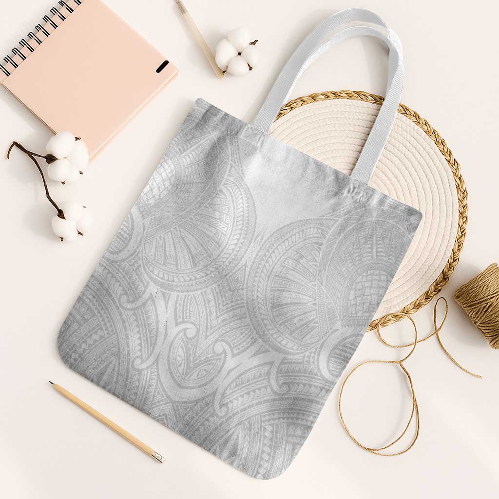 Samoan Traditional Art Tattoos Tote Bag Tatau Roman Reigns White Color - Polynesian Pride