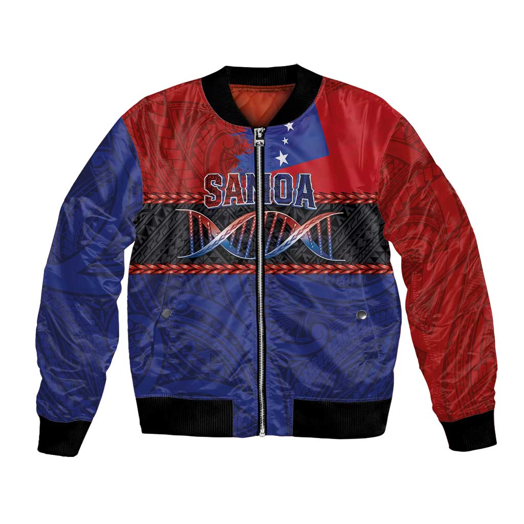 Personalised Samoan DNA-Proud of Samoa Bomber Jacket Polynesian Patterns - Polynesian Pride