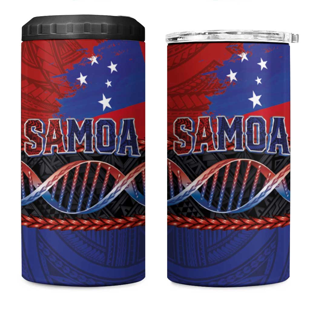 Samoan DNA-Proud of Samoa 4 in 1 Can Cooler Tumbler Polynesian Patterns - Polynesian Pride